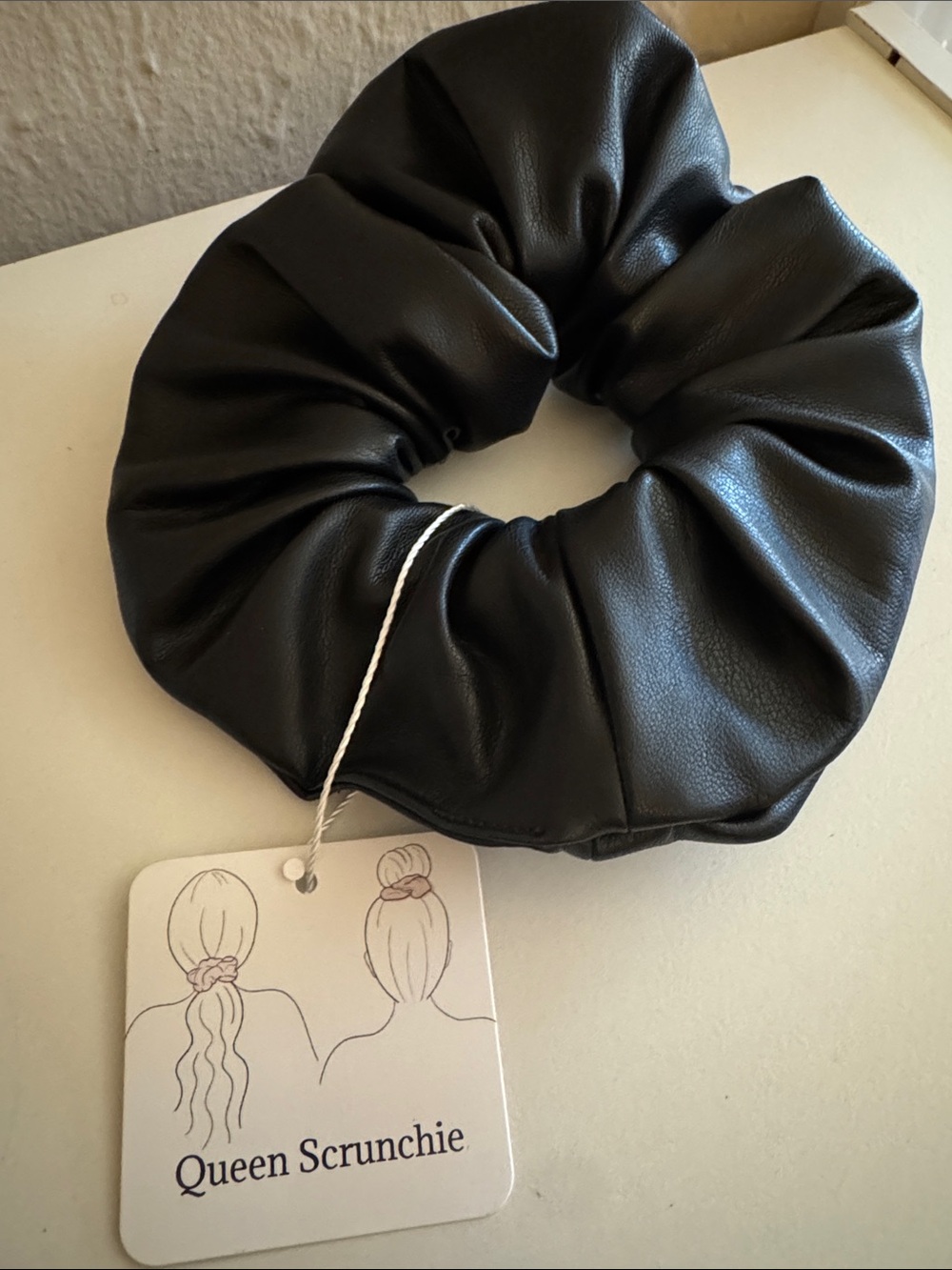 NEW | Black Satin-Look Oversized Scrunchie